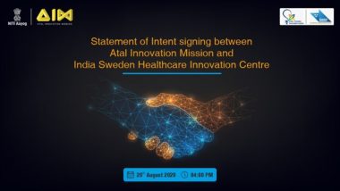 Atal Innovation Mission Ties Up With India-Sweden Healthcare Innovation Centre to Boost Vibrant Start-Up Ecosystem