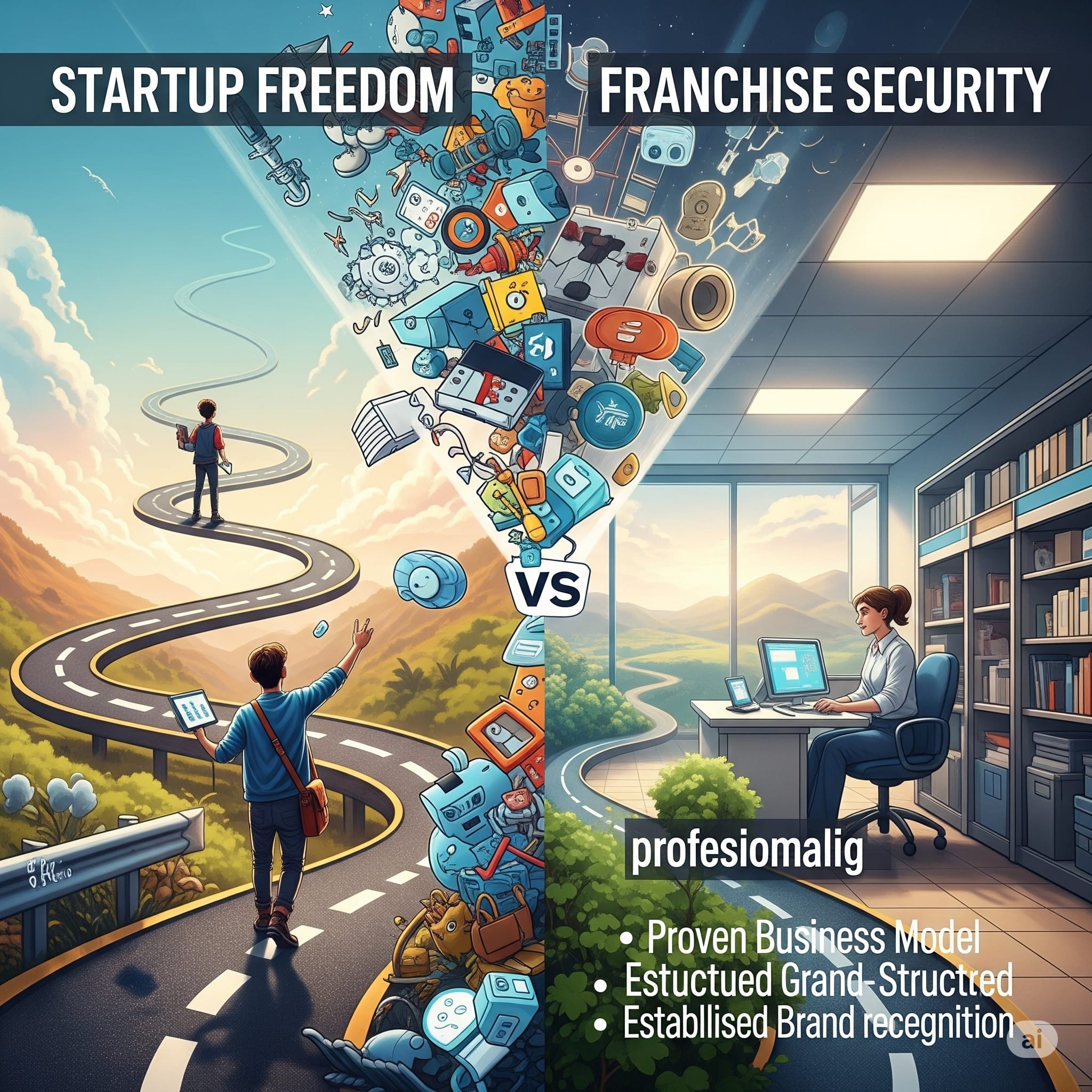Startup Freedom or Franchise Security – What’s the Right Path for You?